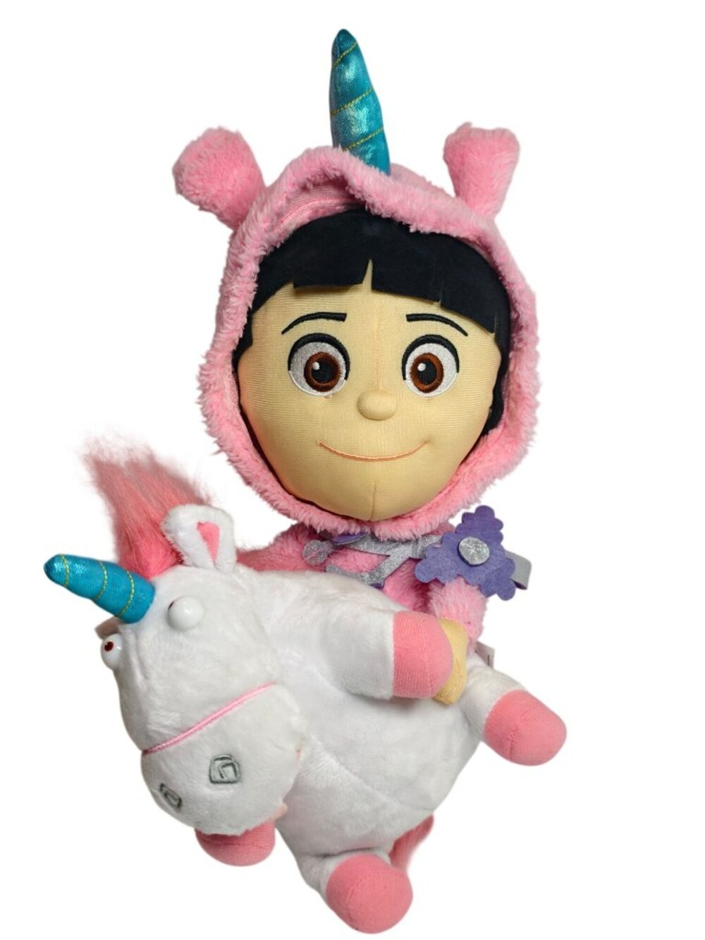 Despicable Me Agnes Plush Doll Unicorn Pink  White Minions Universal Studios